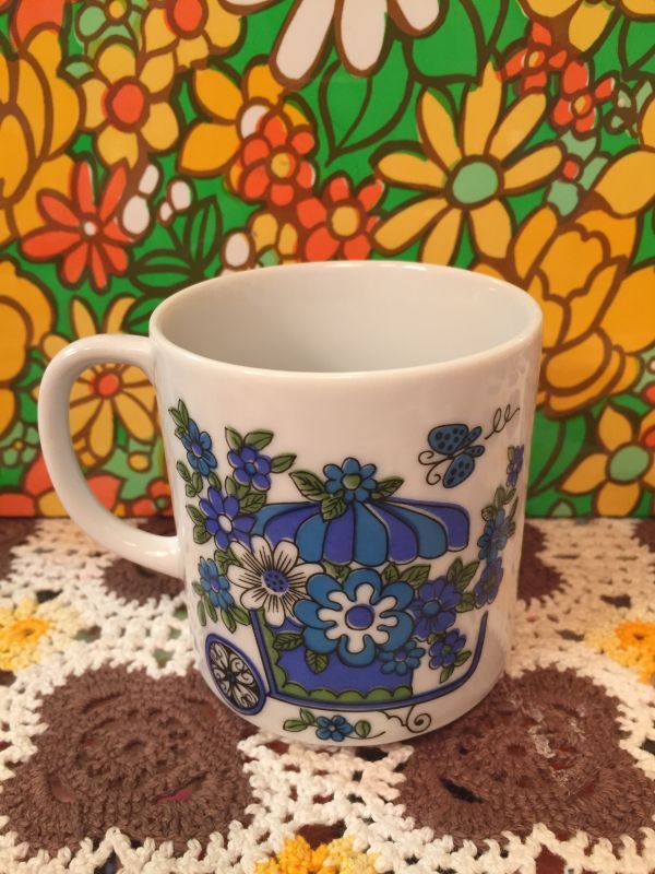 画像: FLOWERカート柄Mug