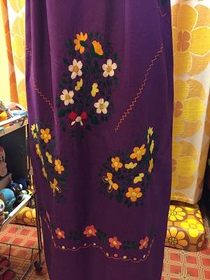 画像: パープル　メキシカンFLOWERワンピース