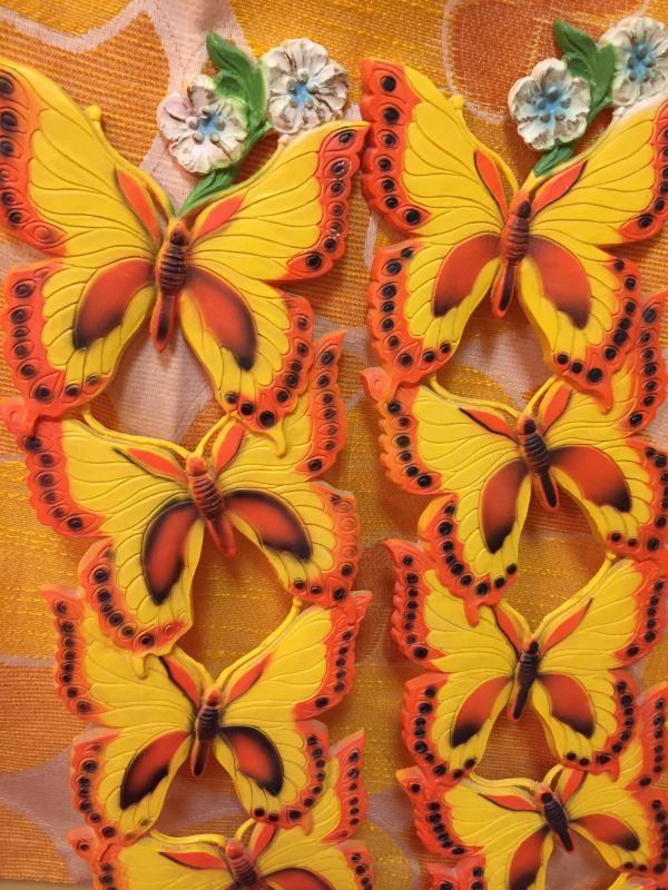 画像: FLOWER＆BUTTERFLY WallHanging (2ペア）