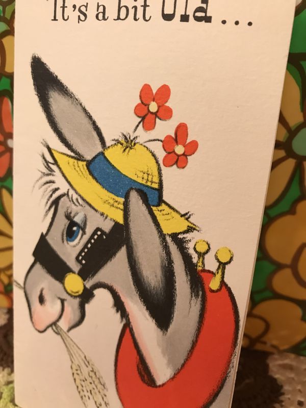 画像: Flower Donkey Vintage Card