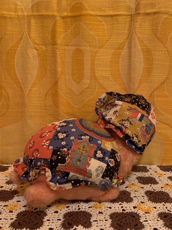 画像: FLOWERパッチワーク　ピンクのTortoise Stuffed Toy