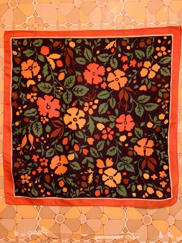 画像: OR/YE レトロFLOWER SCARF