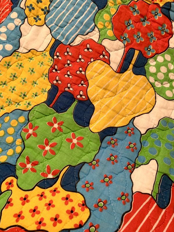 画像: Patchwork柄 quilting cover