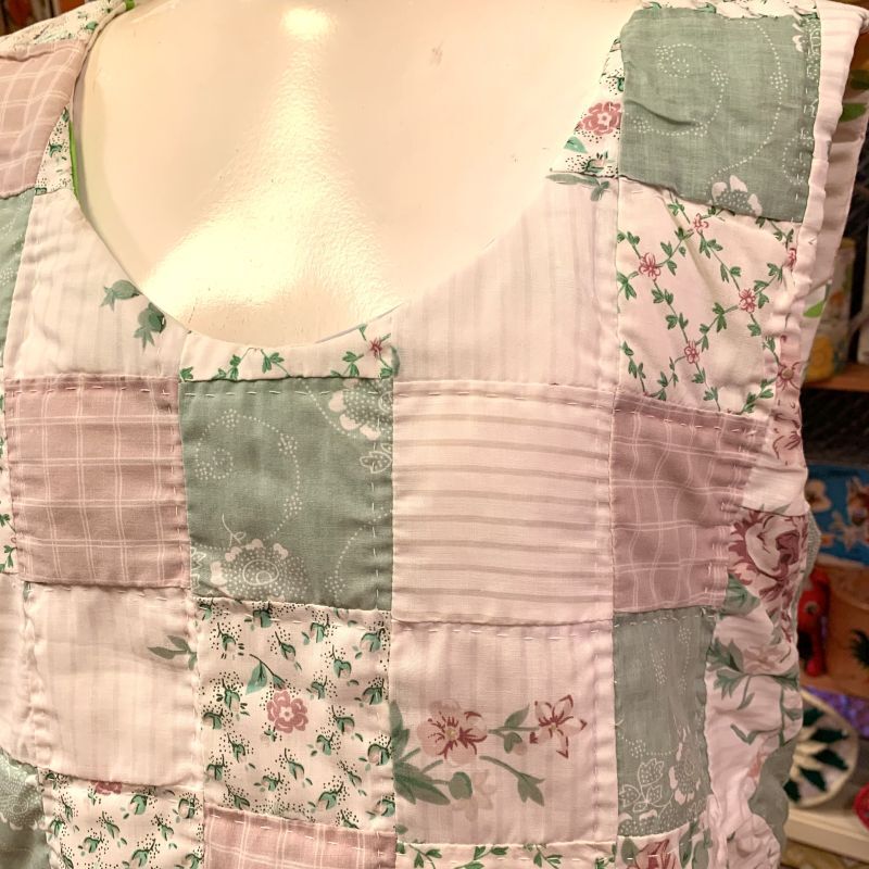 画像: スカラップライン Patchwork quilting vest