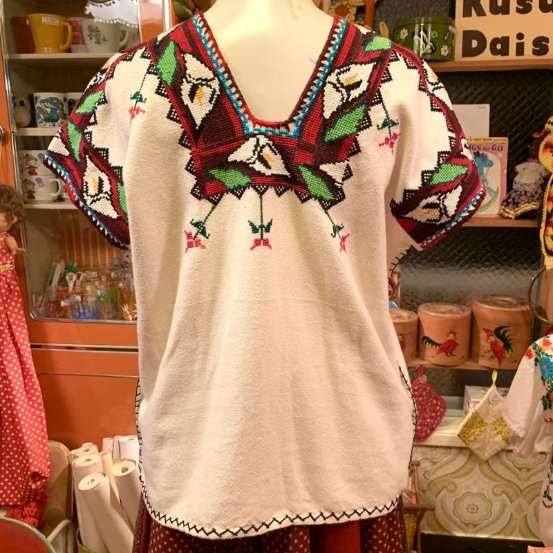 画像: Mexico embroidery tops  