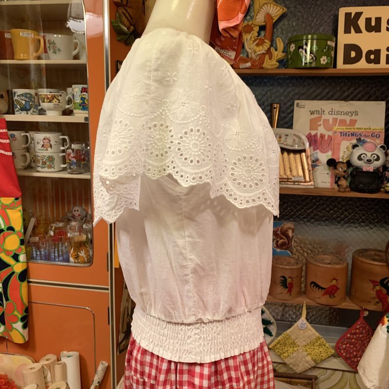 画像: Cotton Lace collar tops  