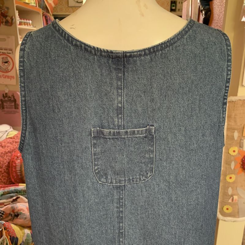 画像4: Umbrella embroidery denim sleeveless onepiece