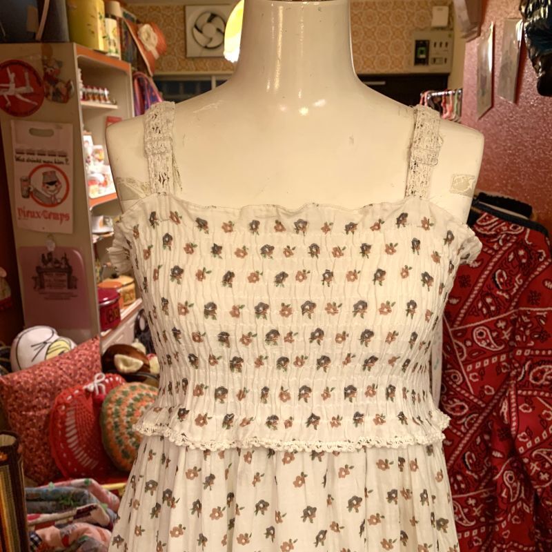 画像: Flower Cotton Camisole dress