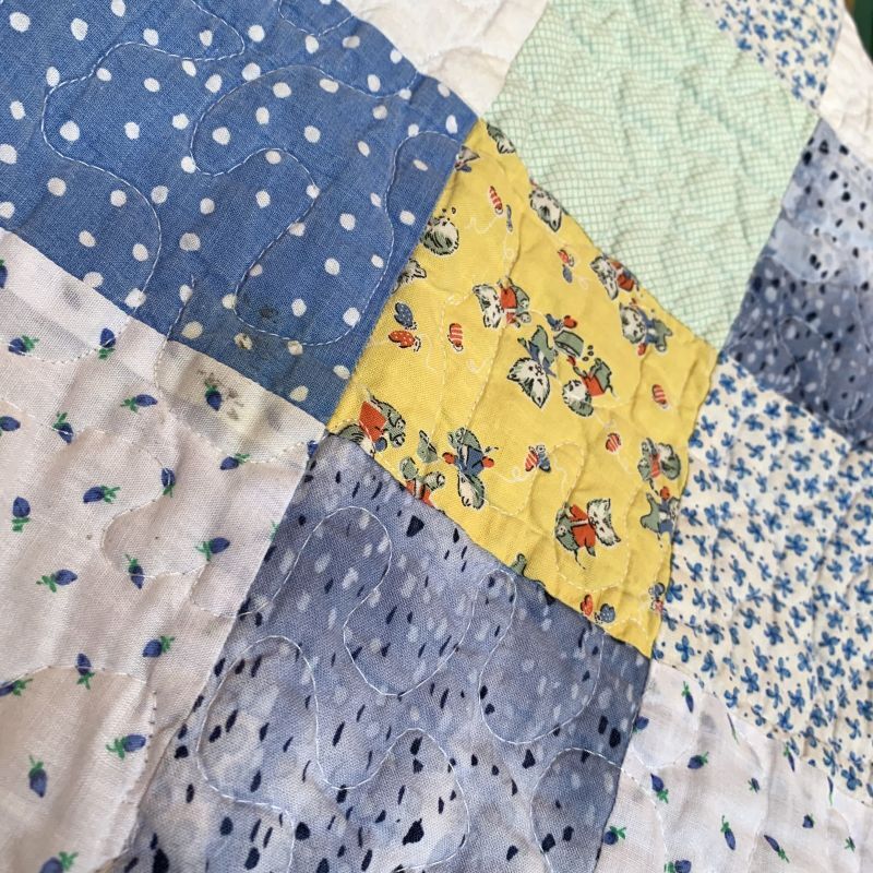 画像: Cat・Flower patchwork quilt