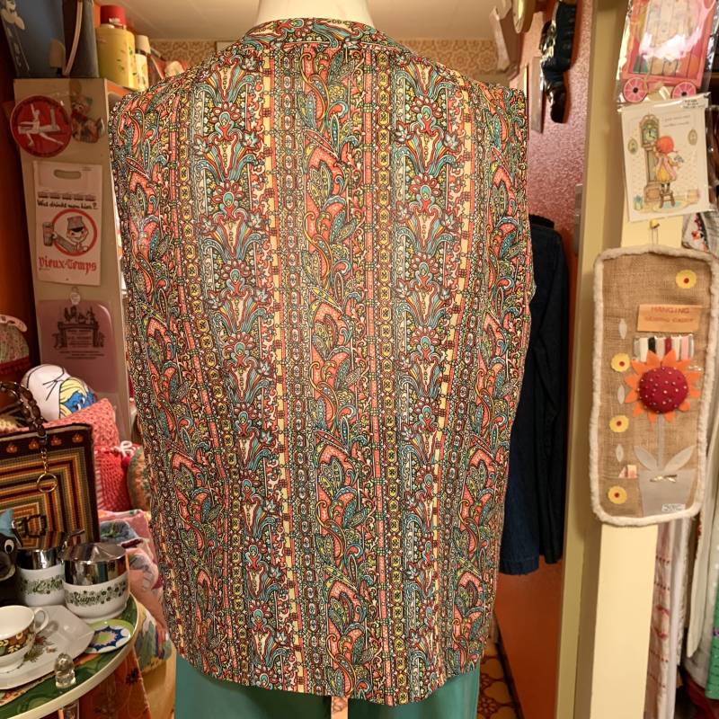 画像: Paisley pattern Sleeveless Tops