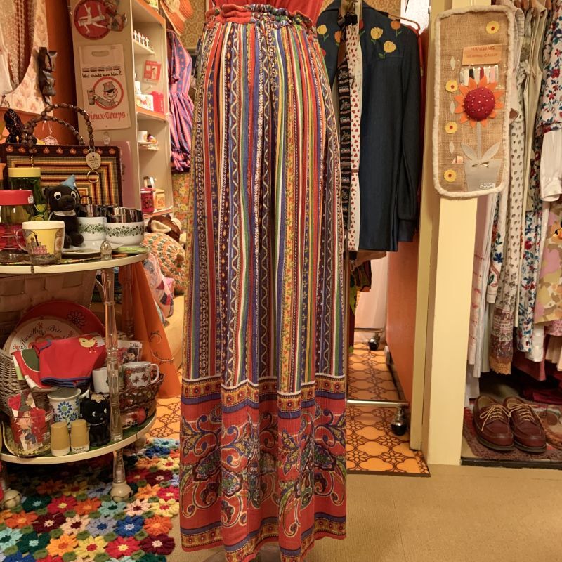 画像: Indian cotton maxi length skirt