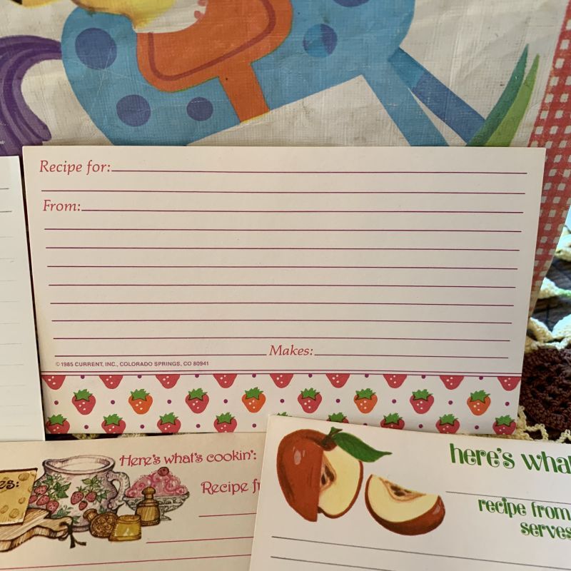 画像: Apple recipe  card set