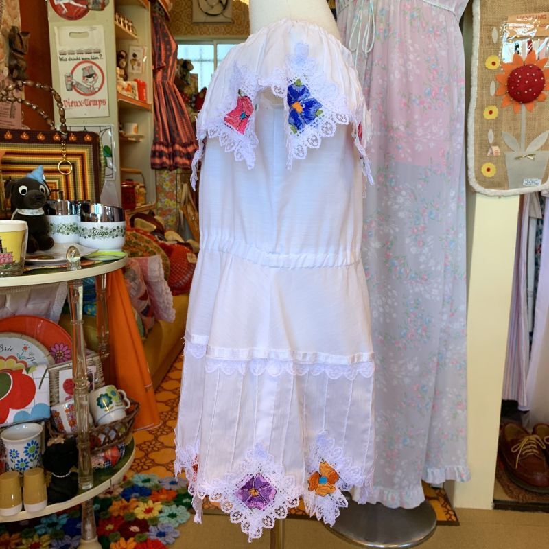 画像: 70'S Kid's Mexican embroidery dress