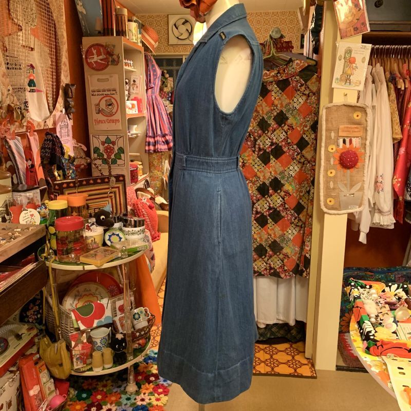 画像: Back embroidery denim onepiece  