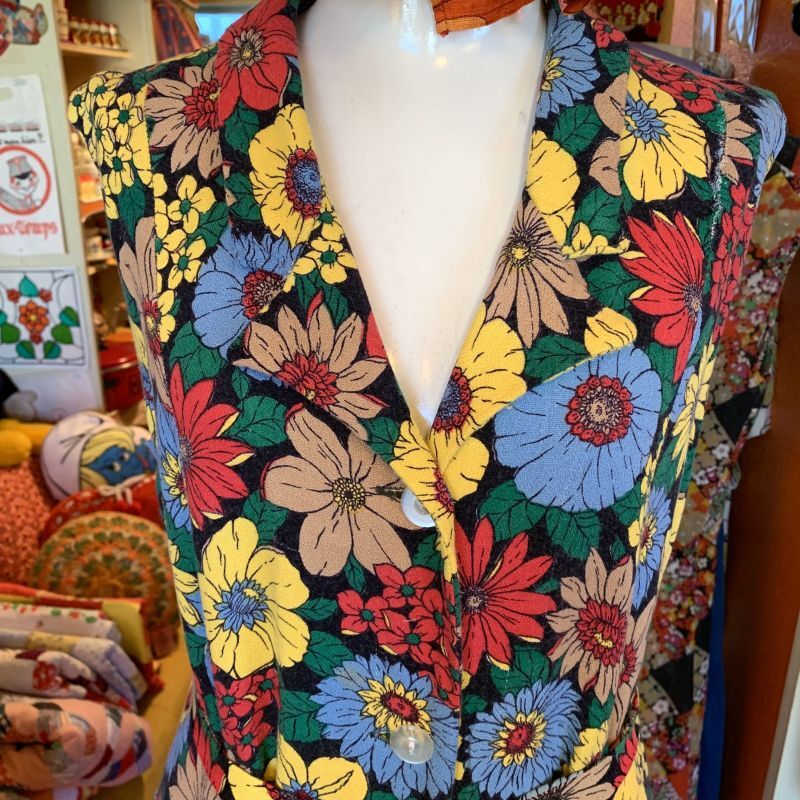 画像: Flower pattern sleeveless onepiece