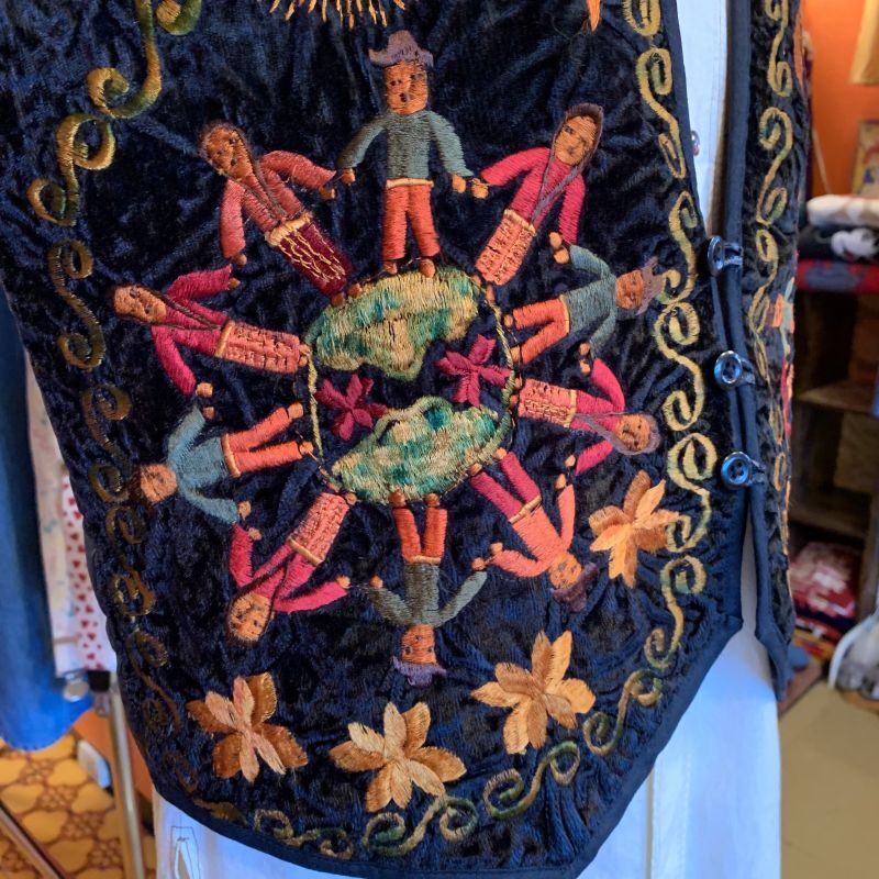 画像: Vintage Guatemala embroidery  vest