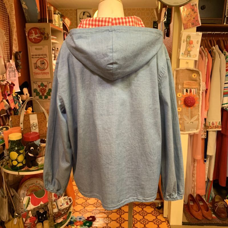 画像: Gingham check hoodie pullover