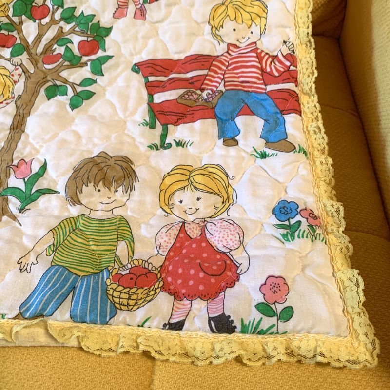 画像: Girl&Boy pattern quilt cover