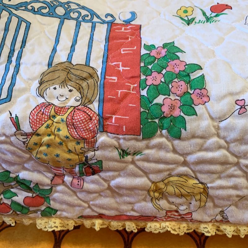 画像: Girl&Boy pattern quilt cover