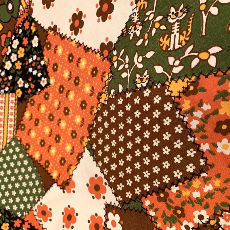 画像: Flower＆Cat Patchwork pattern cloth (S)