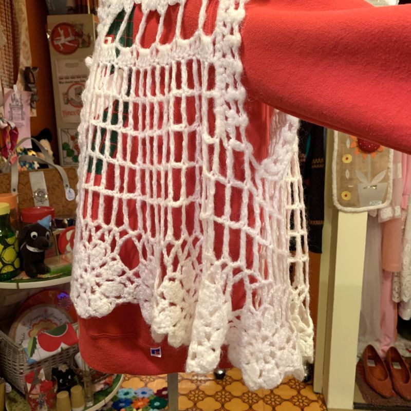 画像: Crochet knit cape