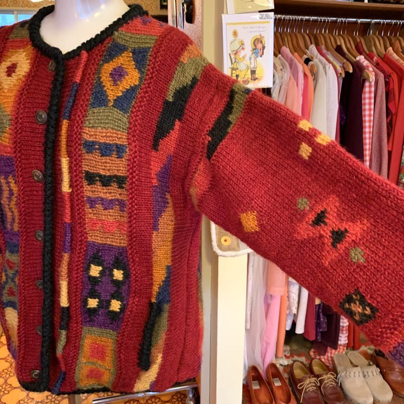 画像: (SALE) Design wool cardigan