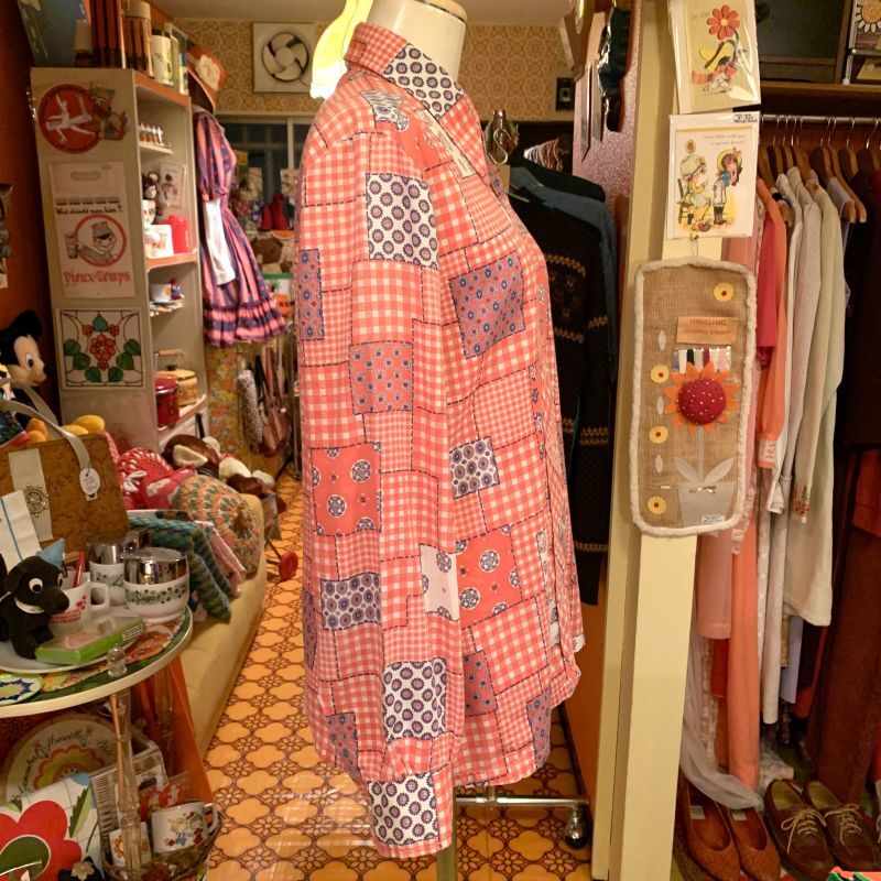 画像: Patchwork pattern shirt