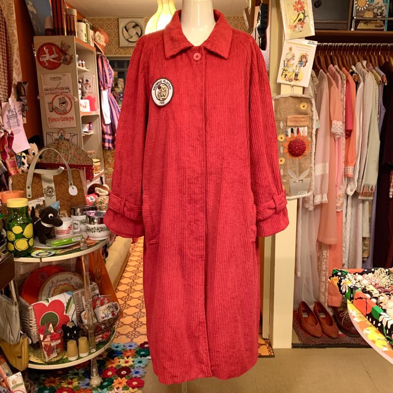 画像: Owl patch corduroy coat