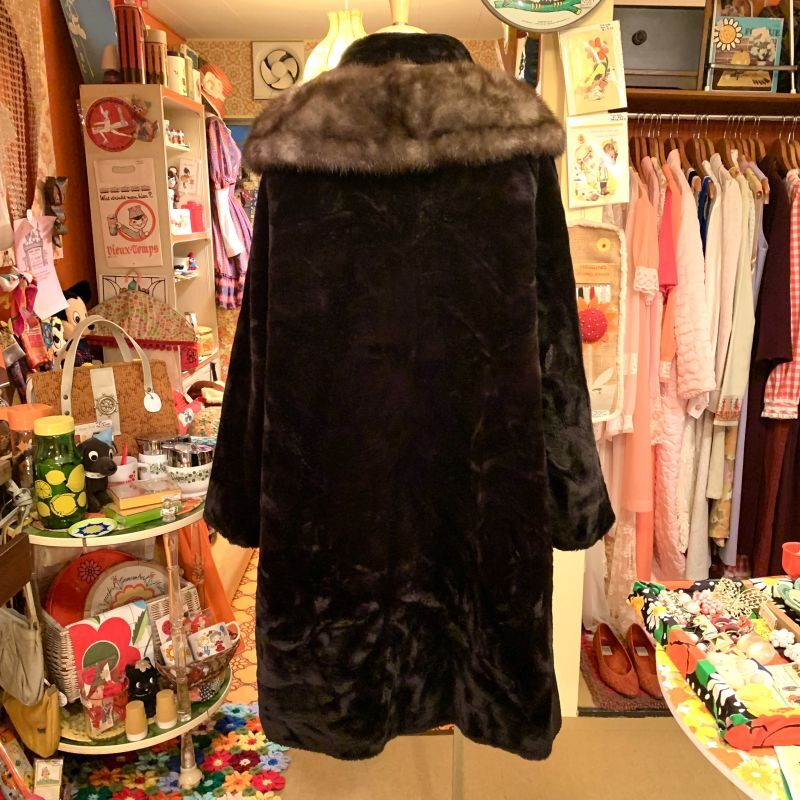 画像: UNION MADE Vintage BK/BR Eco fur coat