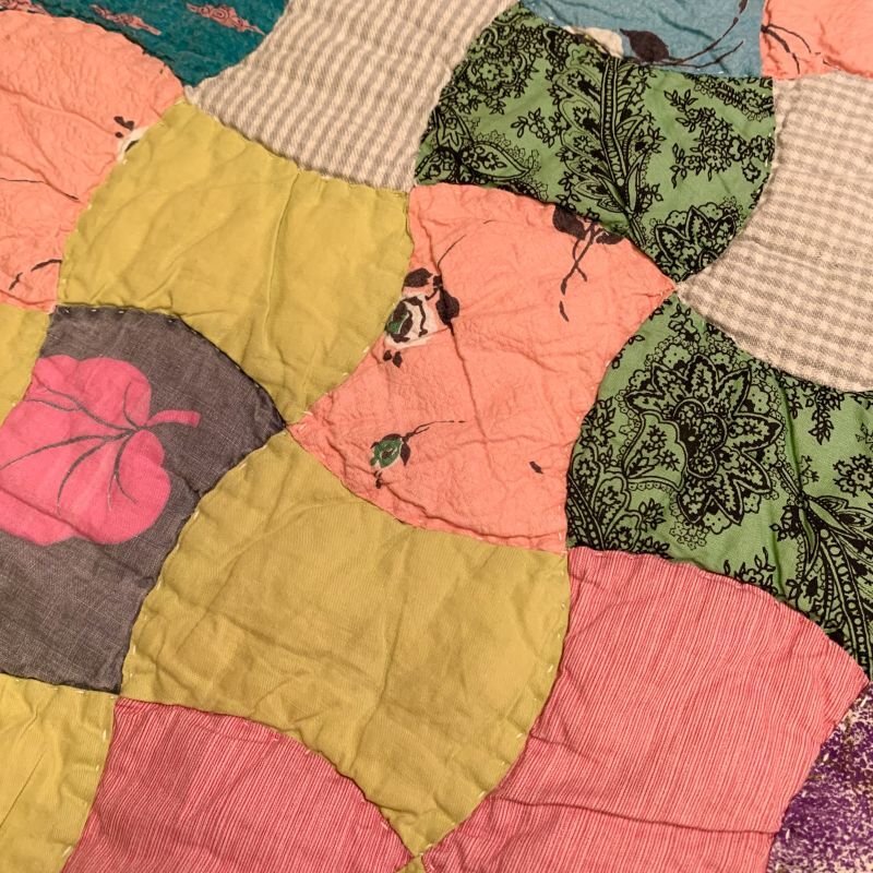 画像: Vintage patchwork quilt(Flower・Plaid・cherry・etc)