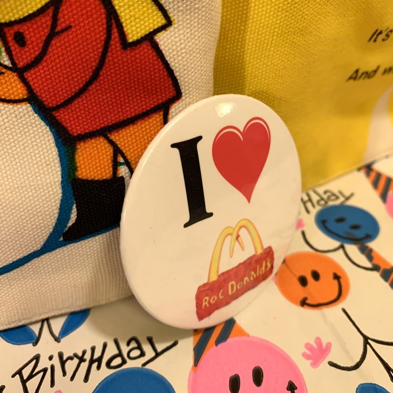 画像: I Love McDonalds Vintage button badge