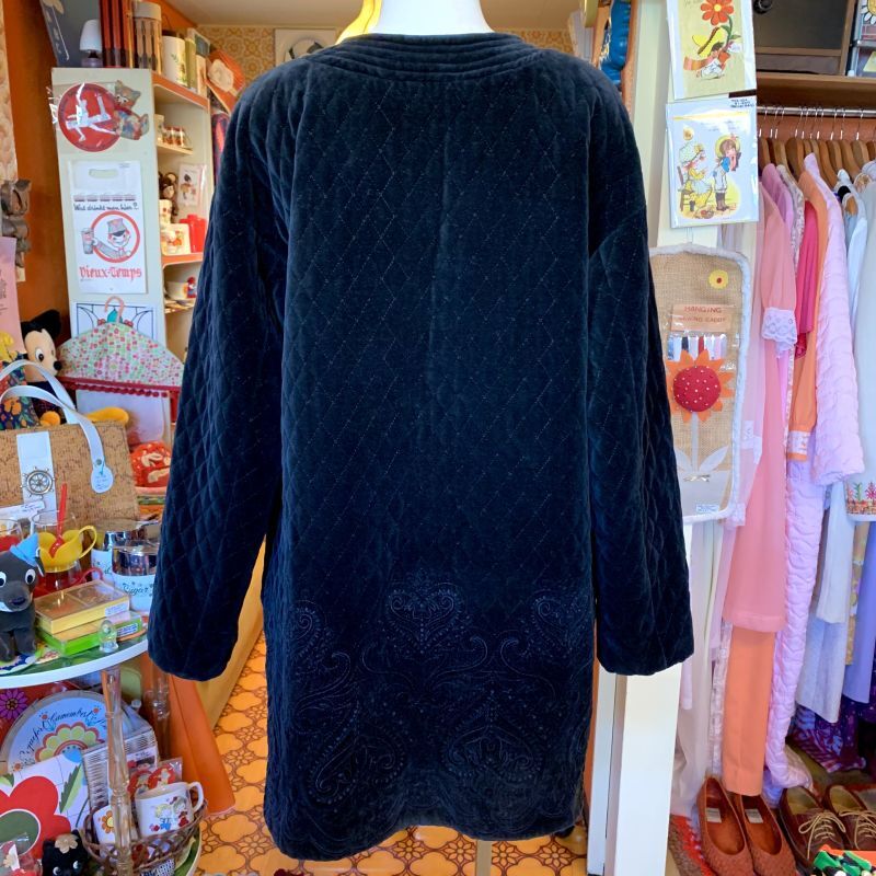 画像: (SALE) Black quilting jacket