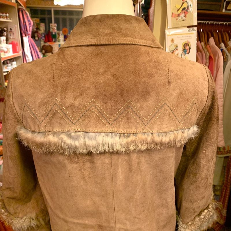 画像5: Embroidery&fur suede jacket