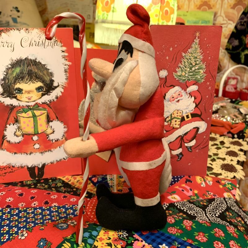 画像: Vintage Santadoll candy cane