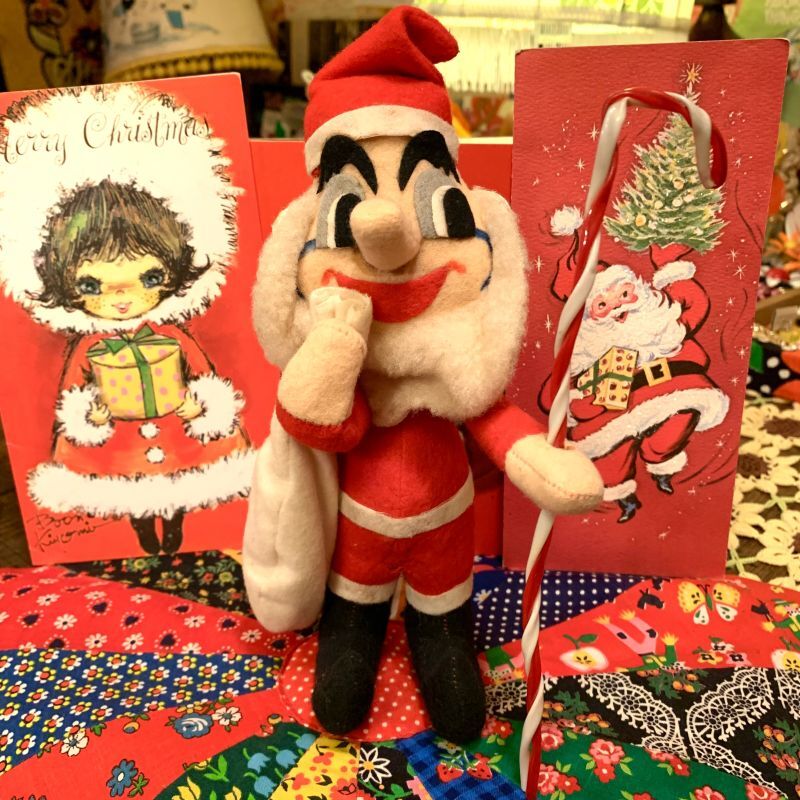 画像1: Vintage Santadoll candy cane