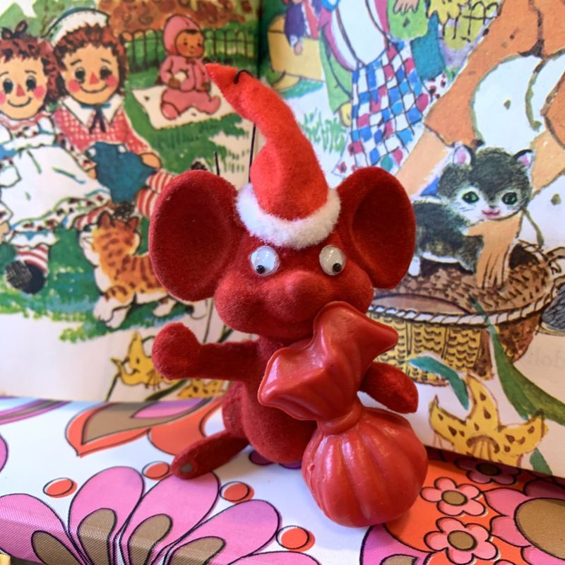 画像1: Santa mouse vintage ornament