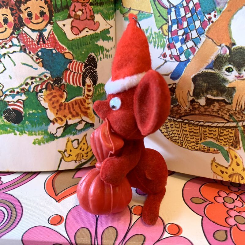 画像: Santa mouse vintage ornament