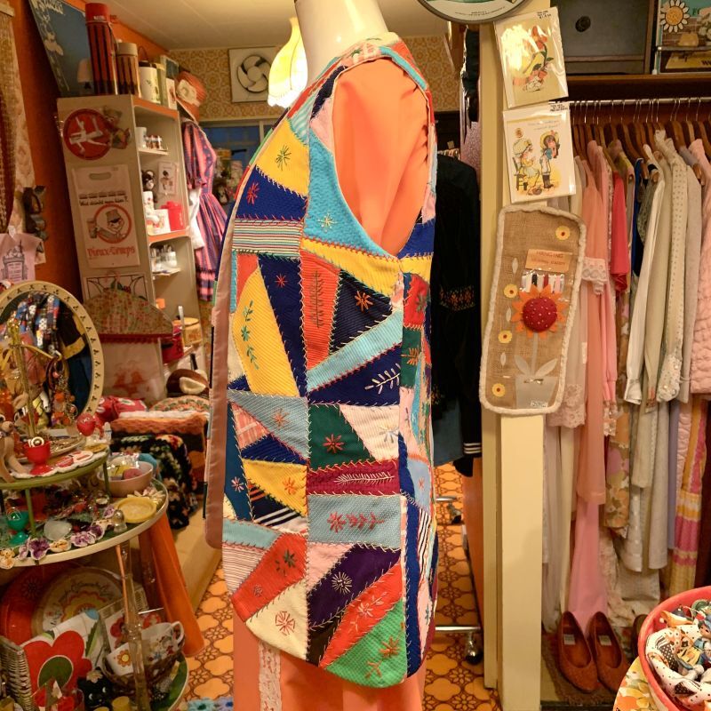 画像: Vintage patchwork vest