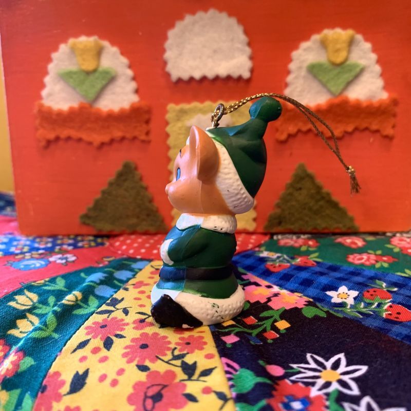 画像: Christmas  mouse vintage ornament(GR)