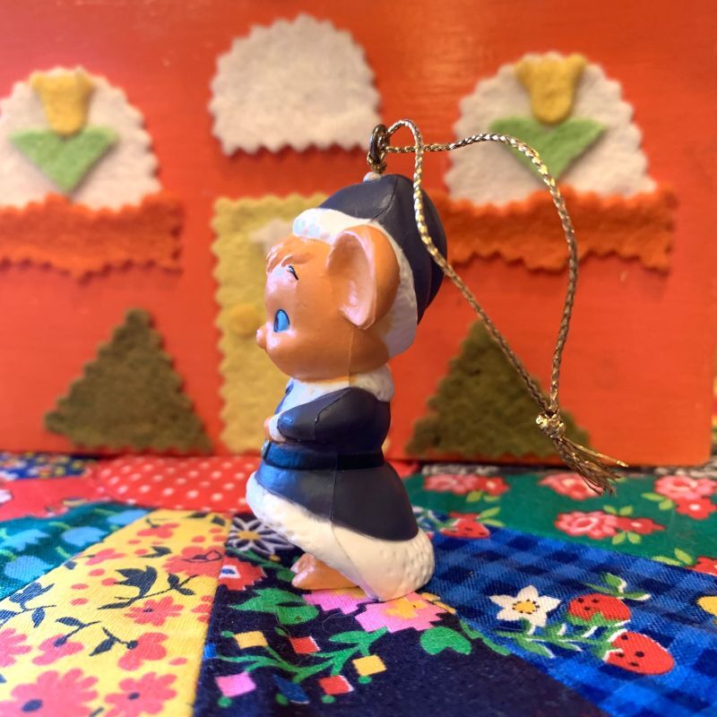 画像: Christmas  mouse vintage ornament(Gray）