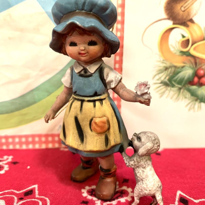 画像: Little Bo-Peep＆lamb  Vintage christmas ornament