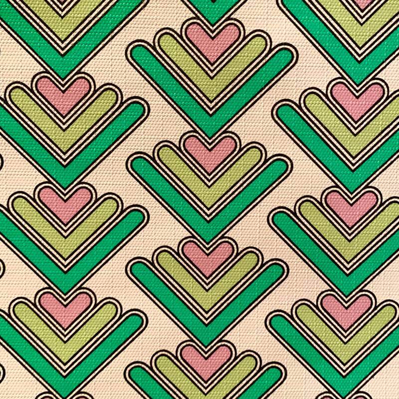 画像: GR・PK heart pattern vintage wallpaper