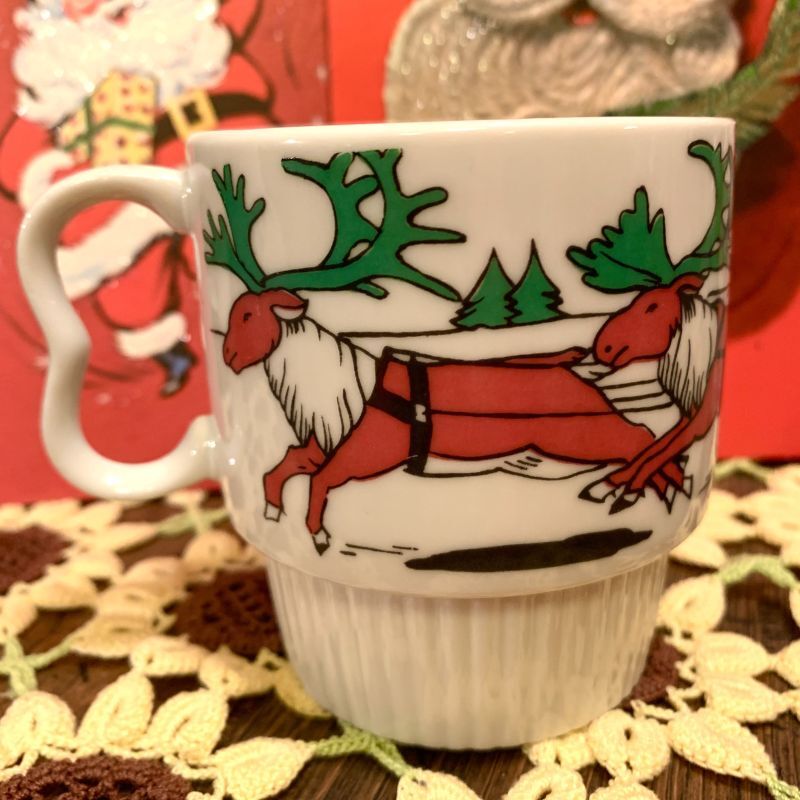 画像: レトロvintage christmas mug