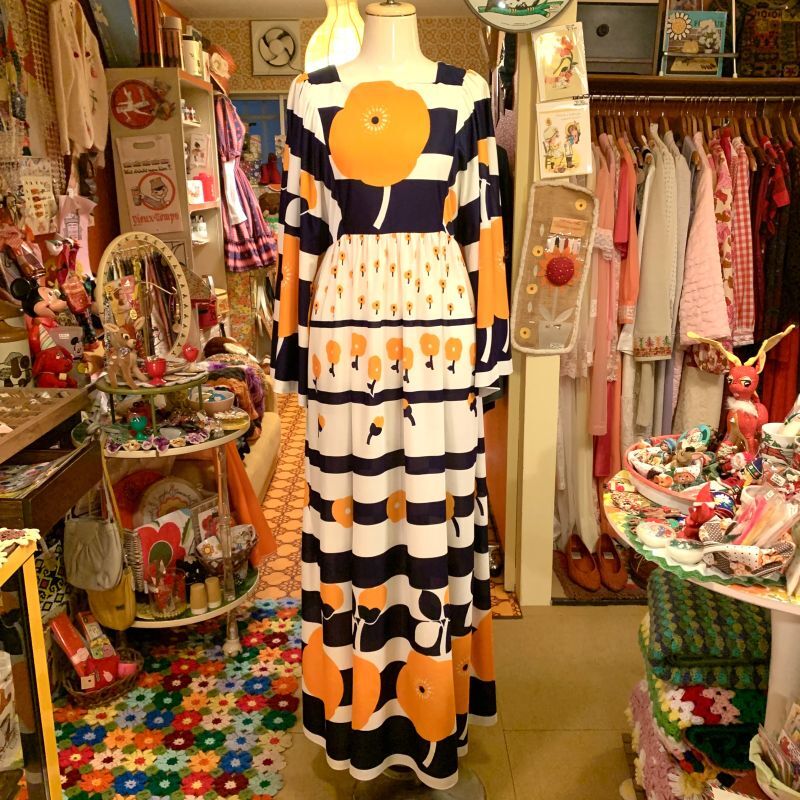 画像: Wide sleeve OR flower pattern dress