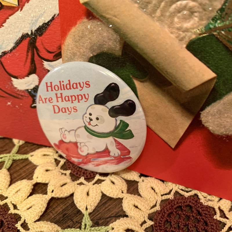 画像: Holidays Happy Dog vintage can batch