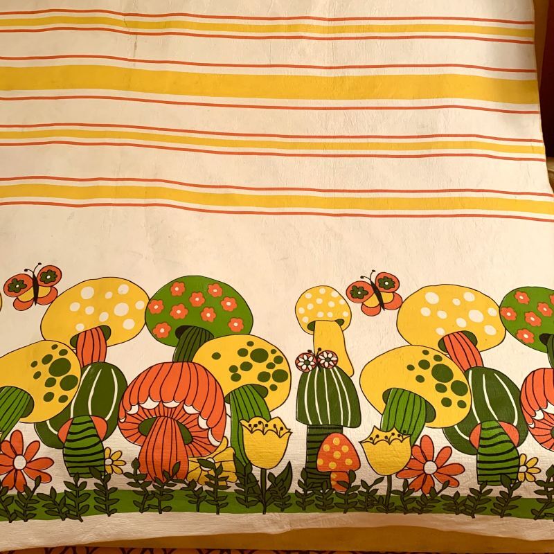 画像: レア！70'S Mushroom vinyl cloth