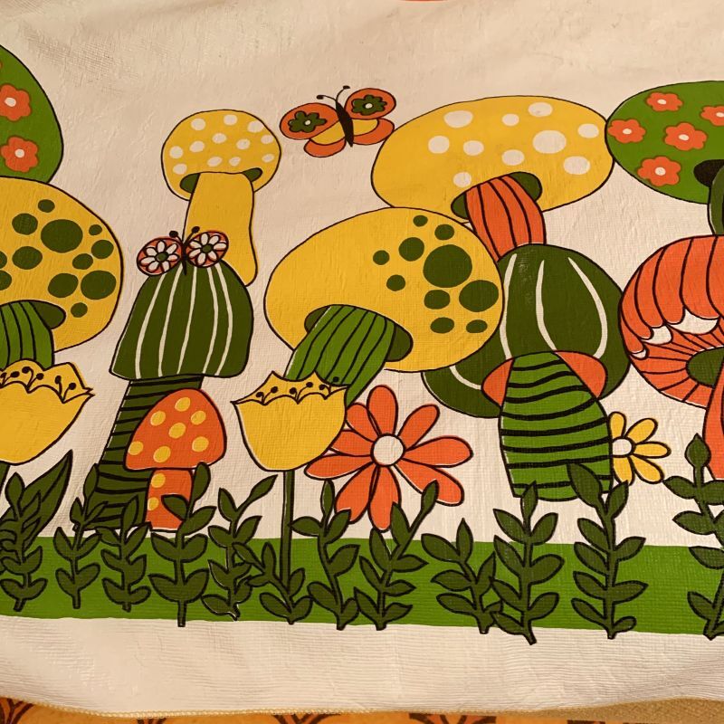 画像: レア！70'S Mushroom vinyl cloth