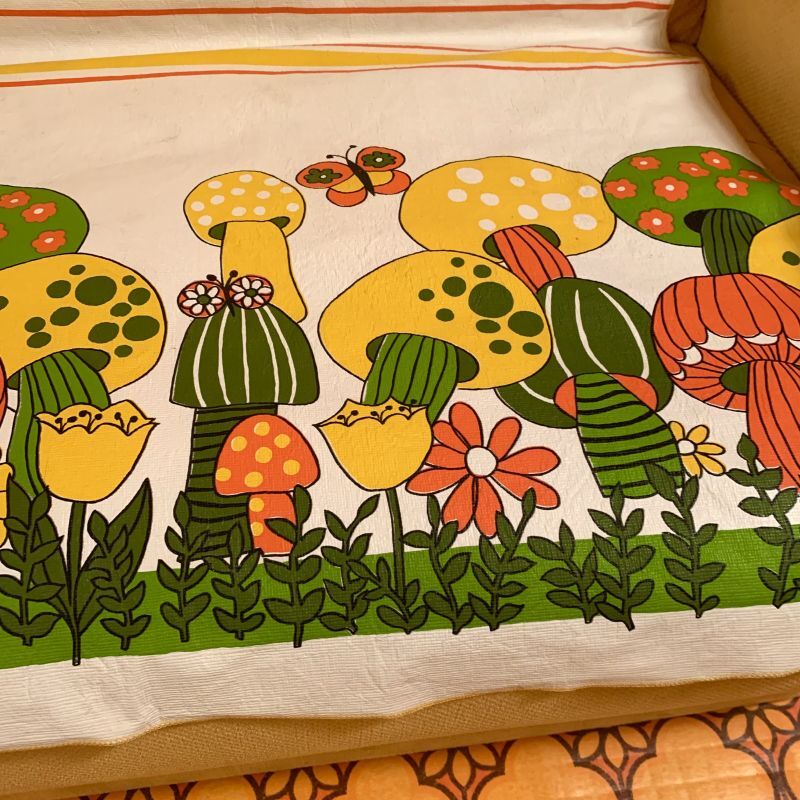 画像: レア！70'S Mushroom vinyl cloth