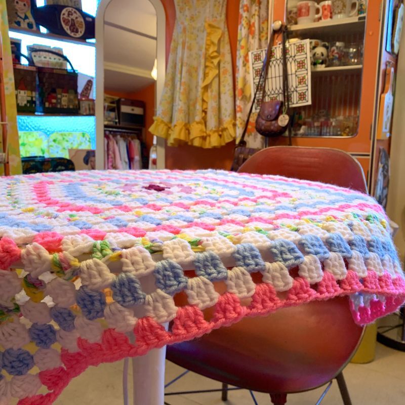 画像: カラフルMix Knit blanket