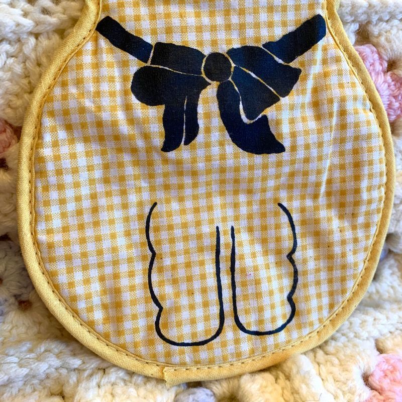 画像: Gingham cat potholder